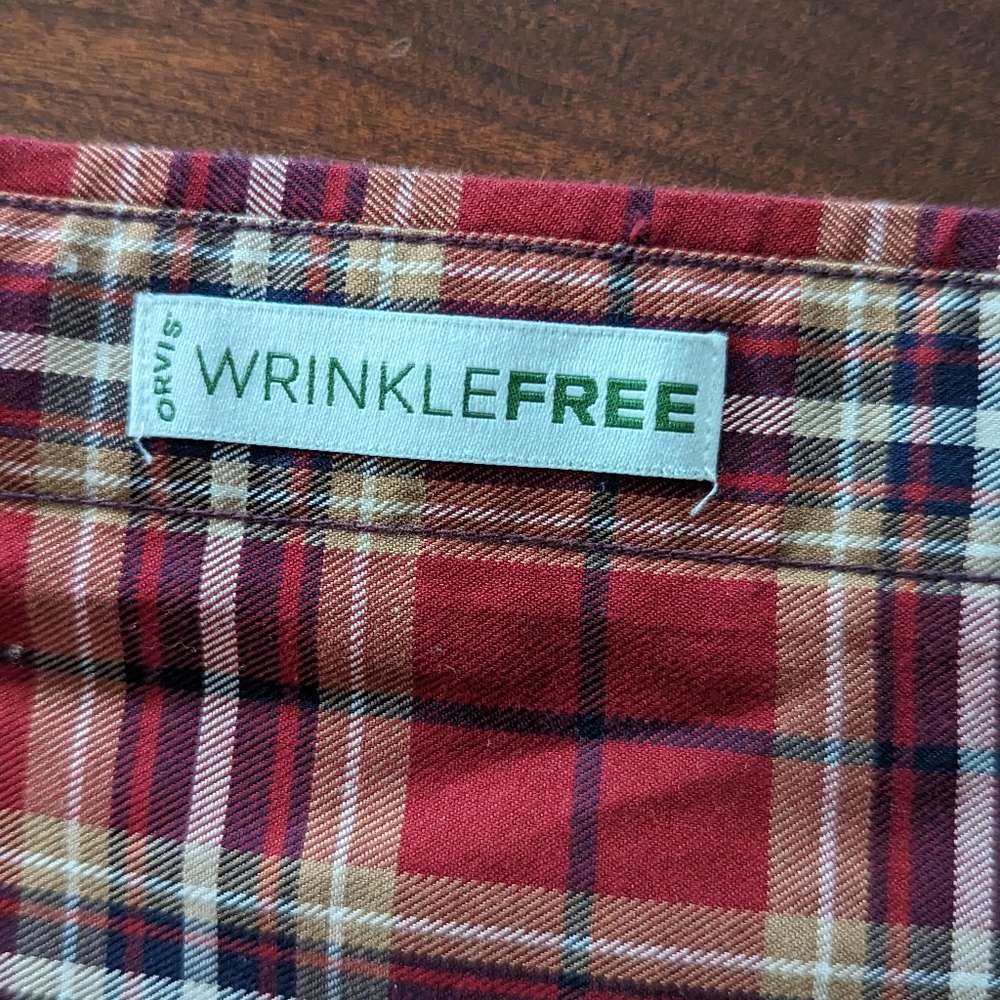 Orvis wrinkle free men's plaid button down shirt, size small, 100% cotton - Picture 8 of 10